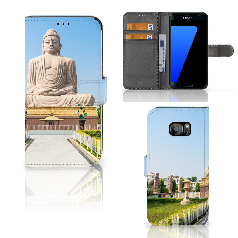 Samsung Galaxy S7 Edge Flip Cover Boeddha