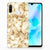 Huawei P30 Lite TPU Siliconen Hoesje Marmer Goud