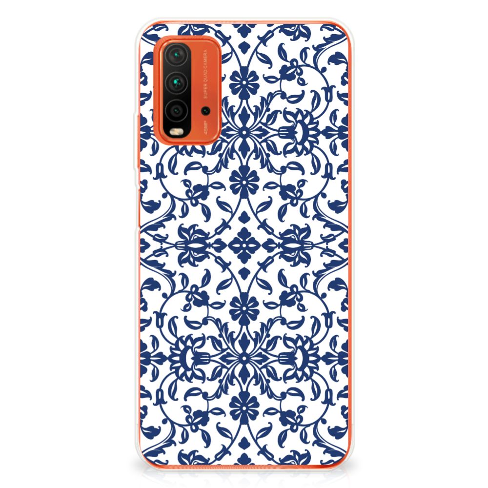 Xiaomi Poco M3 TPU Case Flower Blue