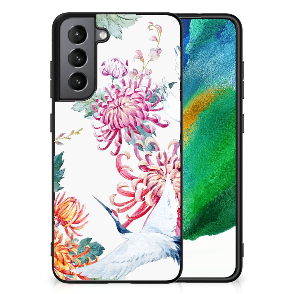 Samsung Galaxy S21FE Dierenprint Telefoonhoesje Bird Flowers