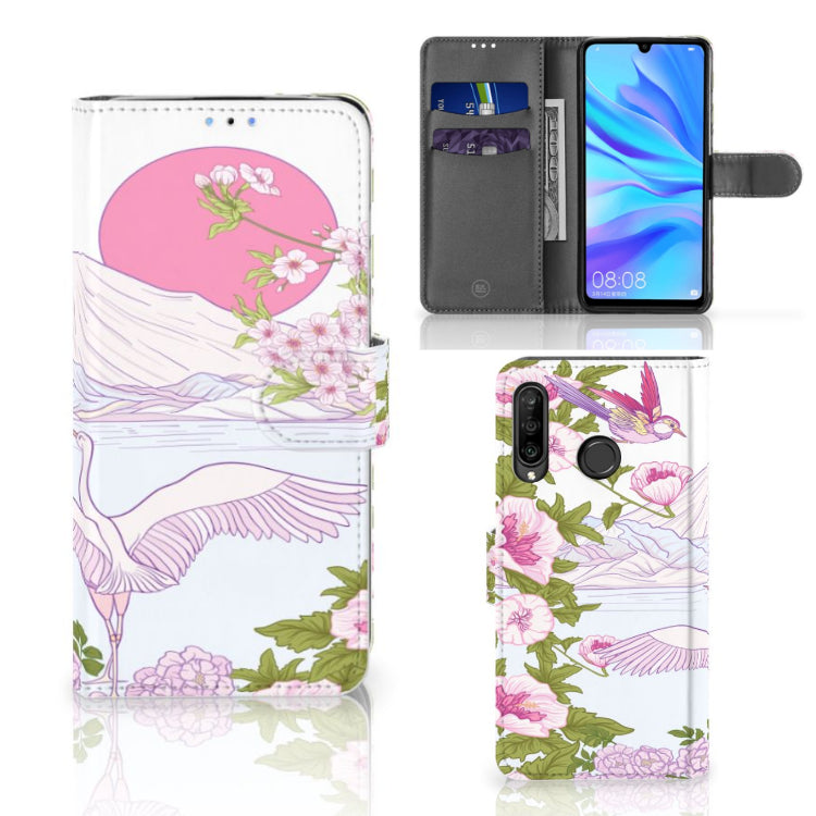 Huawei P30 Lite (2020) Telefoonhoesje met Pasjes Bird Standing