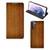 Samsung Galaxy S21 Plus Book Wallet Case Donker Hout - B2C Telecom