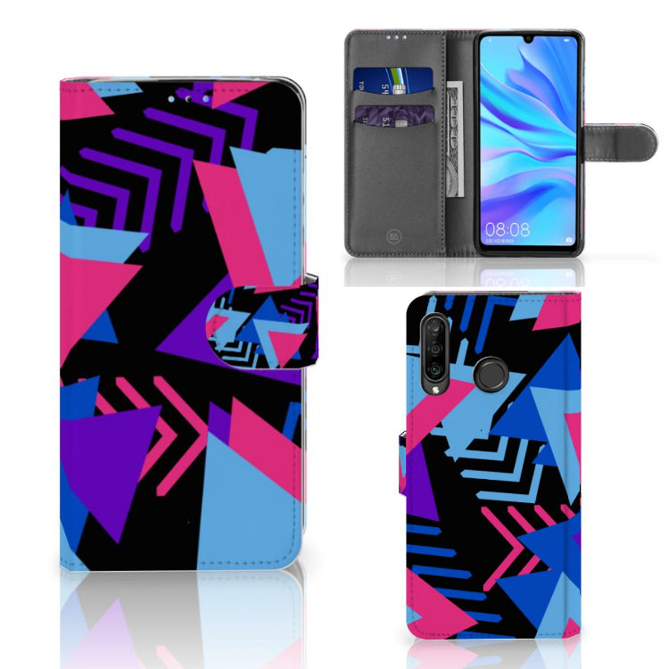 Huawei P30 Lite (2020) Book Case Funky Triangle