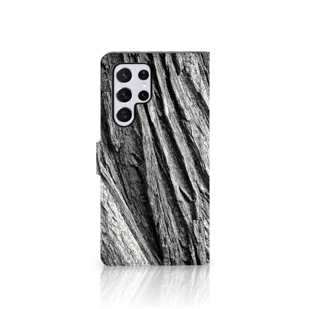 Book Style Case Samsung Galaxy S22 Ultra Boomschors Grijs
