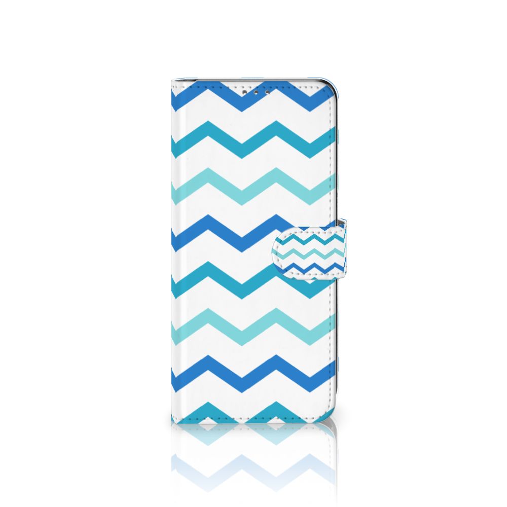 Samsung Galaxy S20 FE Telefoon Hoesje Zigzag Blauw