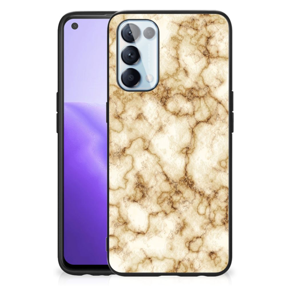 OPPO Reno5 5G | Find X3 Lite Marmeren Print Telefoonhoesje Marmer Goud