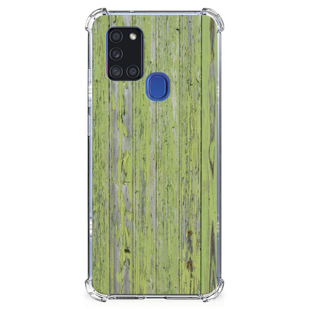 Samsung Galaxy A21s Stevig Telefoonhoesje Green Wood