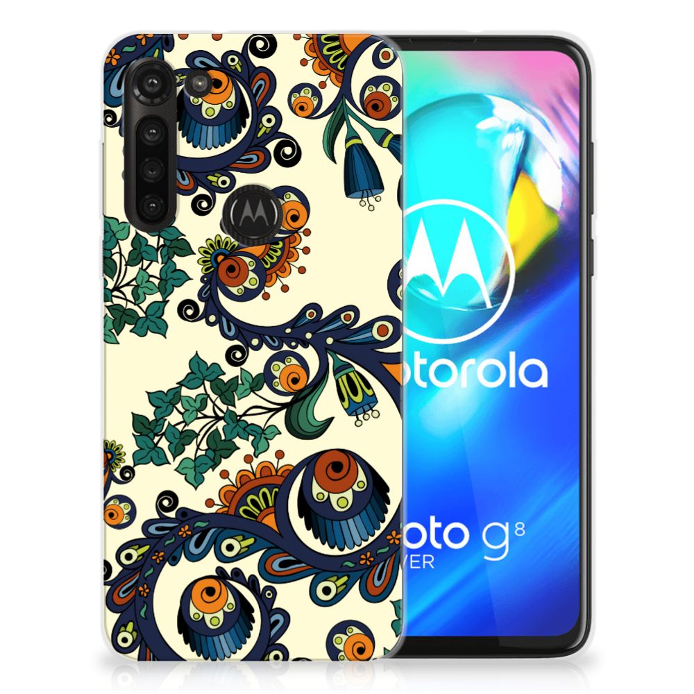 Siliconen Hoesje Motorola Moto G8 Power Barok Flower B2C Telecom