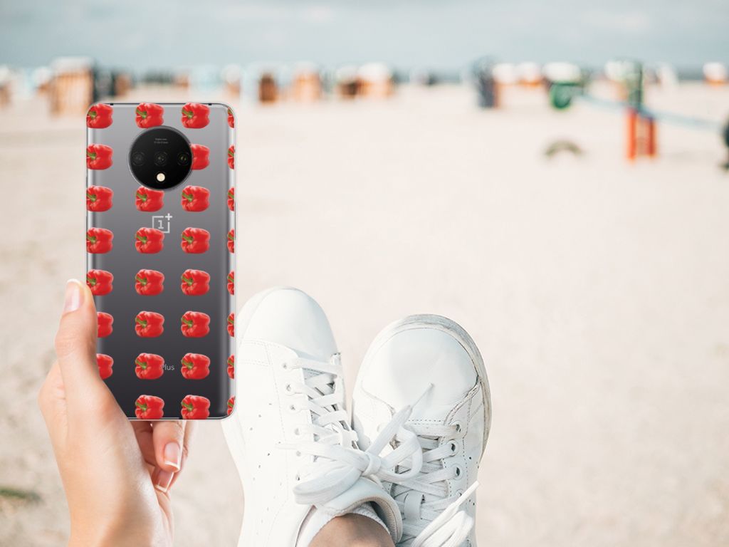 OnePlus 7T Siliconen Case Paprika Red