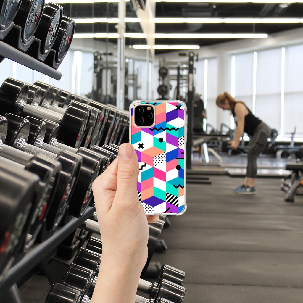 Apple iPhone 11 Pro Shockproof Case Blokken Kleurrijk