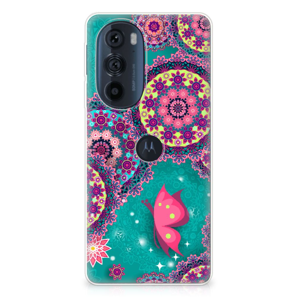 Motorola Edge 30 Pro Hoesje maken Cirkels en Vlinders B2C Telecom