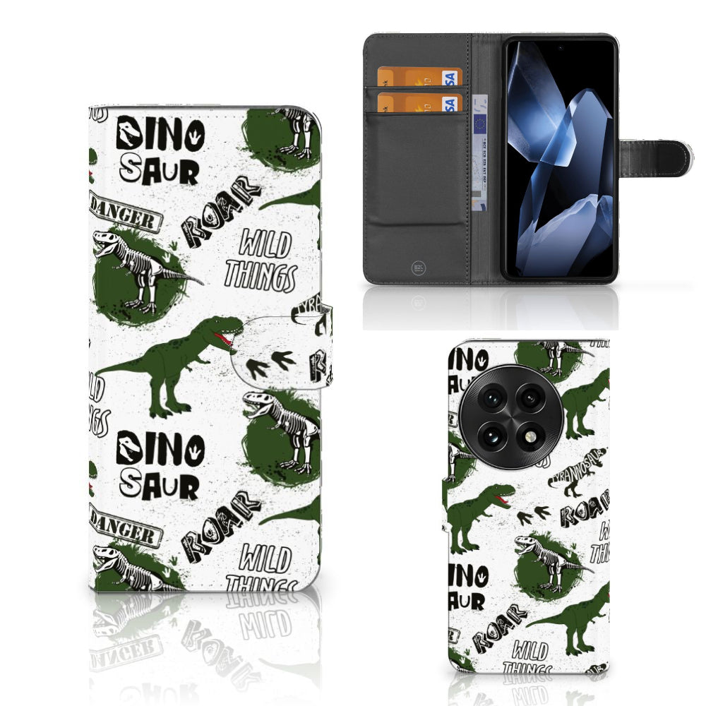 Telefoonhoesje met Pasjes voor OnePlus 13 Dinosaurus