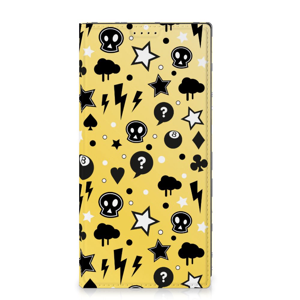 Mobiel BookCase Samsung Galaxy S23 Ultra Punk Geel