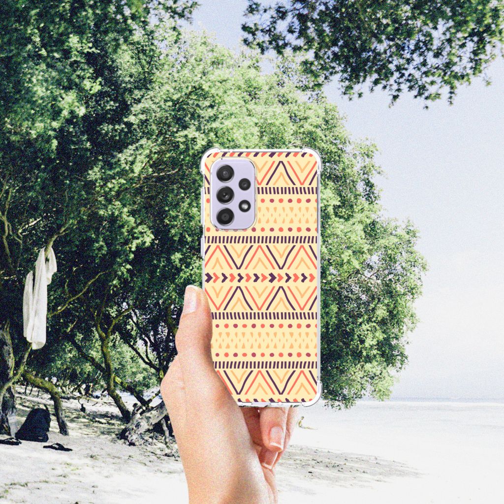 Samsung Galaxy A33 Doorzichtige Silicone Hoesje Aztec Yellow B2C Telecom