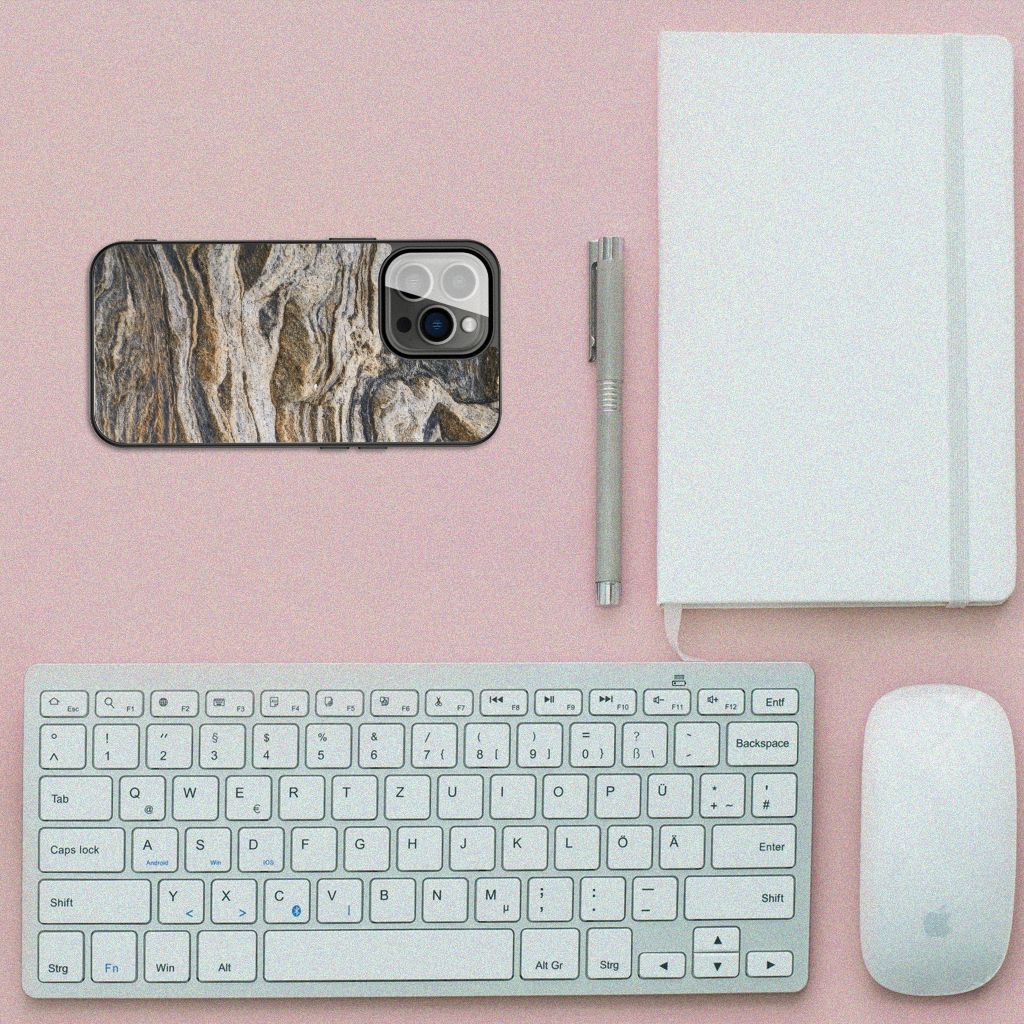 iPhone 13 Pro Marmeren Print Telefoonhoesje Steen B2C Telecom