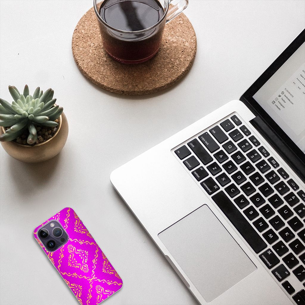 Siliconen Hoesje Apple iPhone 14 Pro Barok Roze B2C Telecom