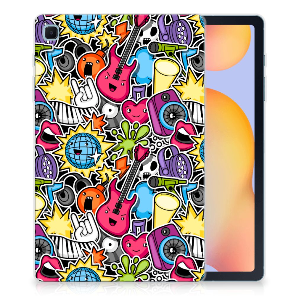 Samsung Galaxy Tab S6 Lite | S6 Lite (2022) Leuke Siliconen Hoes Punk Rock - B2C Telecom