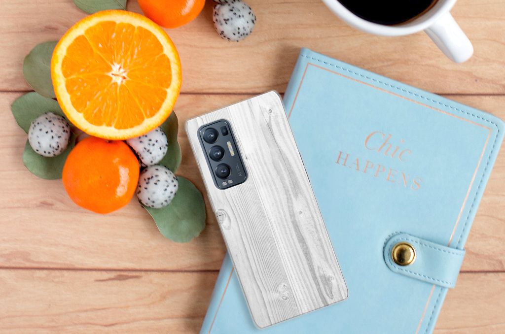 OPPO Find X3 Neo Bumper Hoesje White Wood B2C Telecom