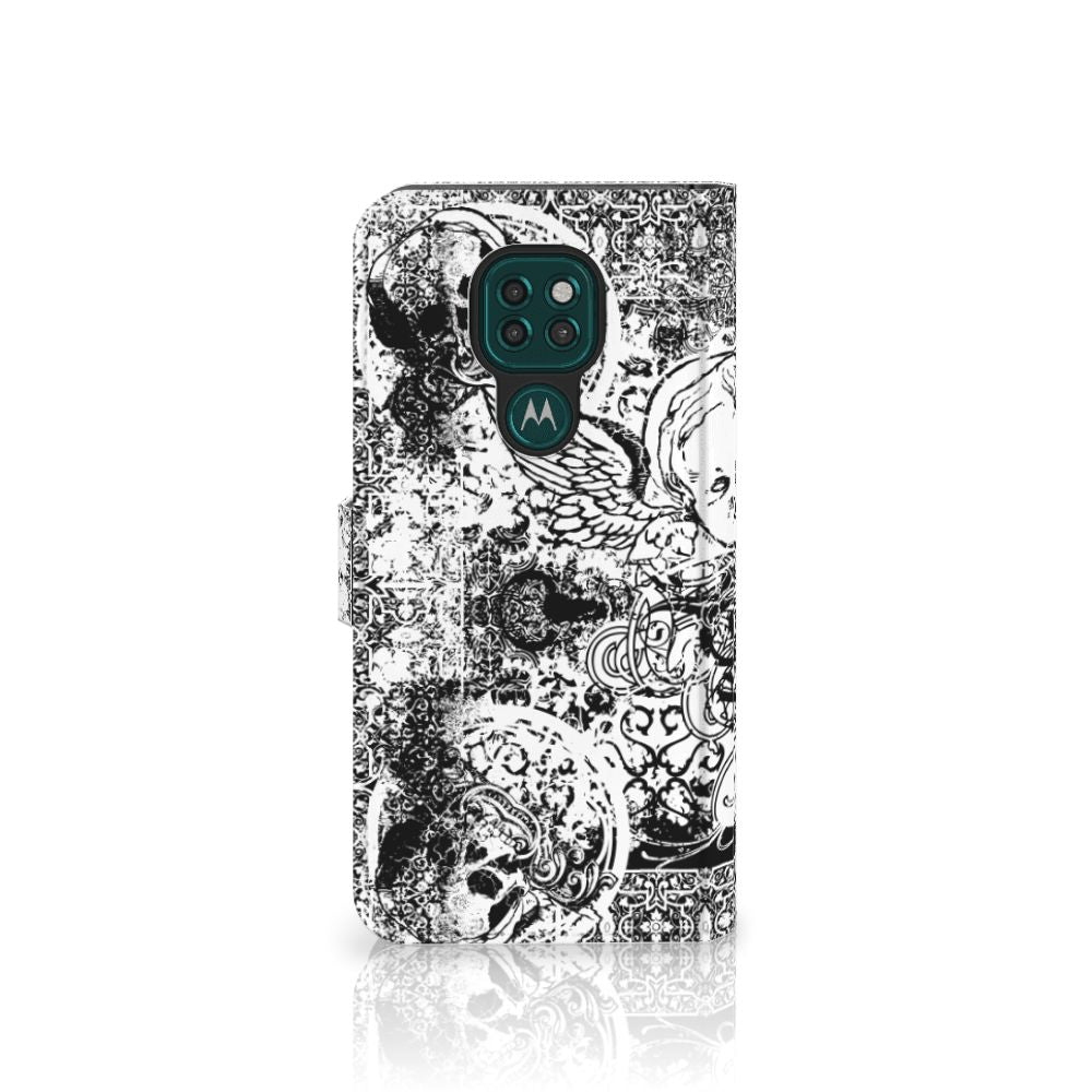 Telefoonhoesje met Naam Motorola Moto G9 Play | E7 Plus Skulls Angel