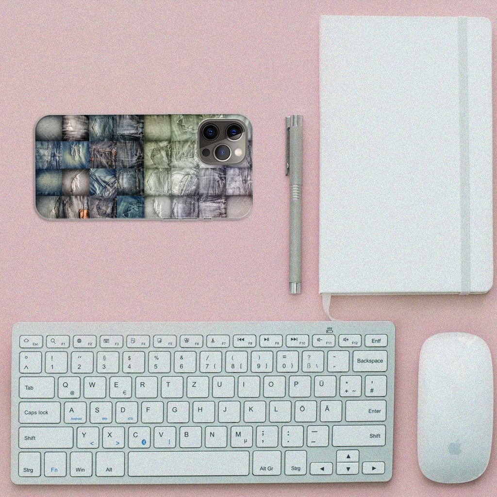 Silicone Back Cover iPhone 12 Pro Max Spijkerbroeken B2C Telecom