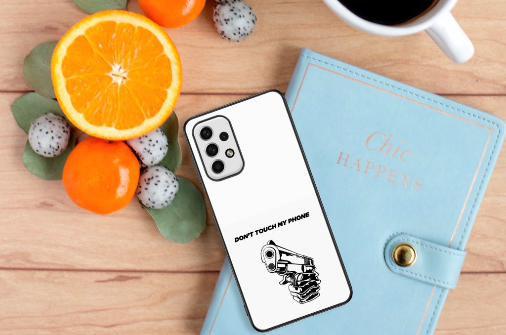 Samsung Galaxy A23 Telefoon Hoesje Gun Don't Touch My Phone B2C Telecom