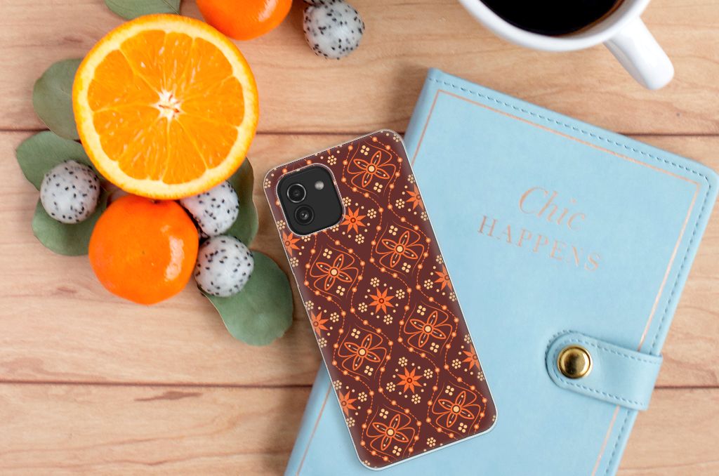 Samsung Galaxy A03 TPU bumper Batik Brown B2C Telecom