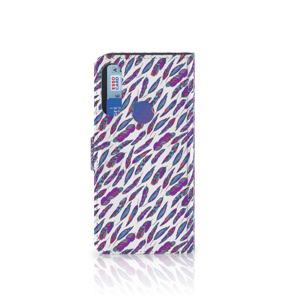 Alcatel 1S 2020 Telefoon Hoesje Feathers Color