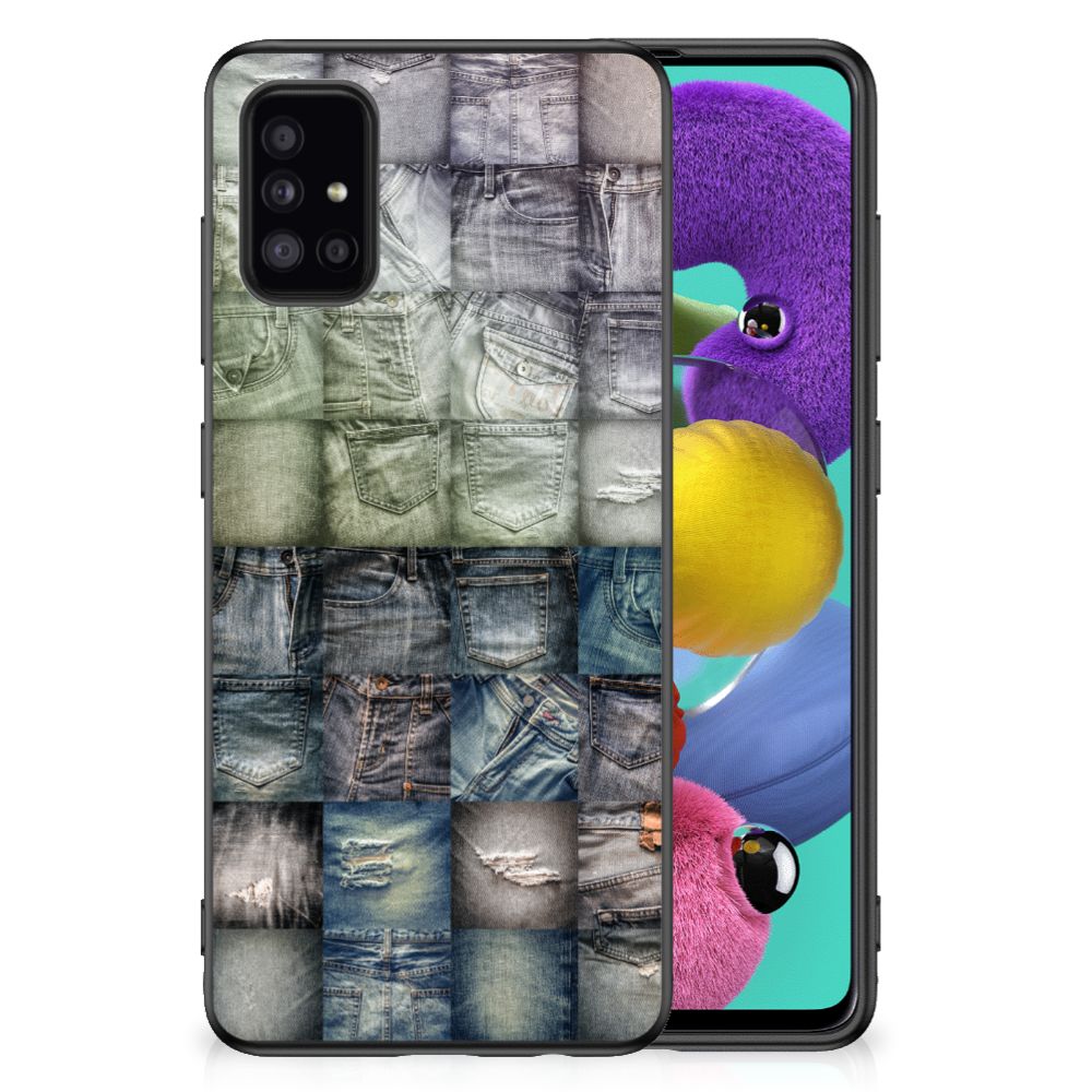 TPU Bumper Case Samsung Galaxy A51 Spijkerbroeken