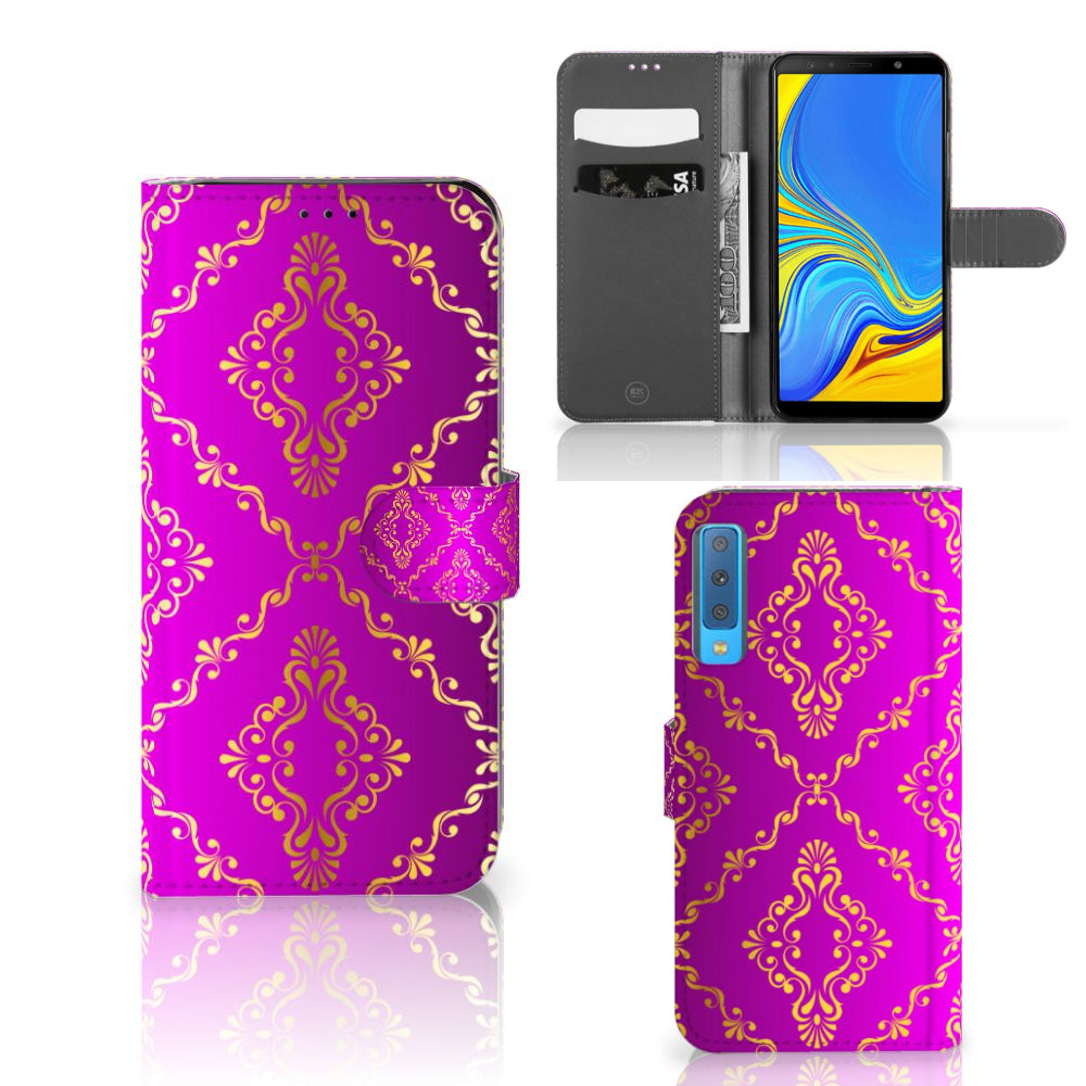 Wallet Case Samsung Galaxy A7 (2018) Barok Roze