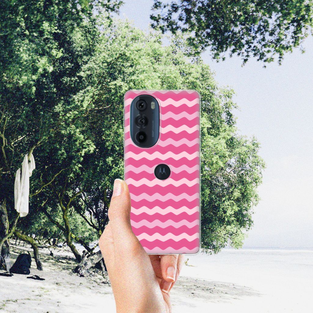 Motorola Edge 30 Pro TPU bumper Waves Pink B2C Telecom