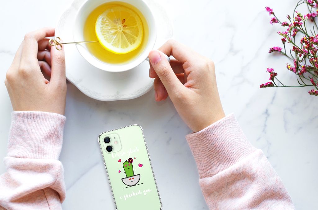 iPhone 12 Mini Stevig Bumper Hoesje Cactus Glad B2C Telecom