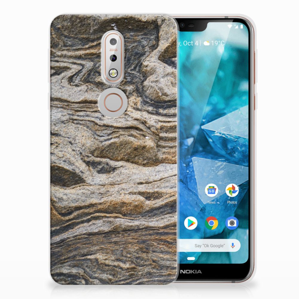 Nokia 7.1 TPU Siliconen Hoesje Steen