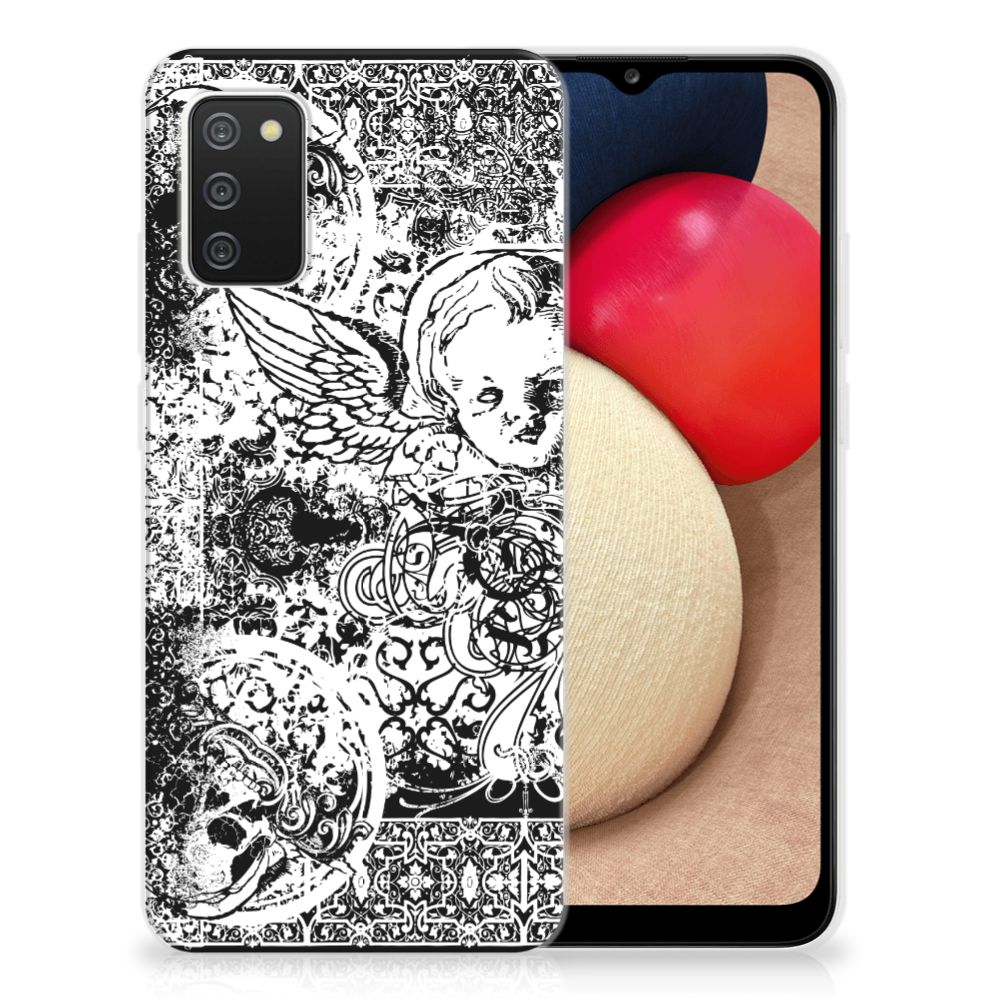 Silicone Back Case Samsung Galaxy A02s Skulls Angel B2C Telecom