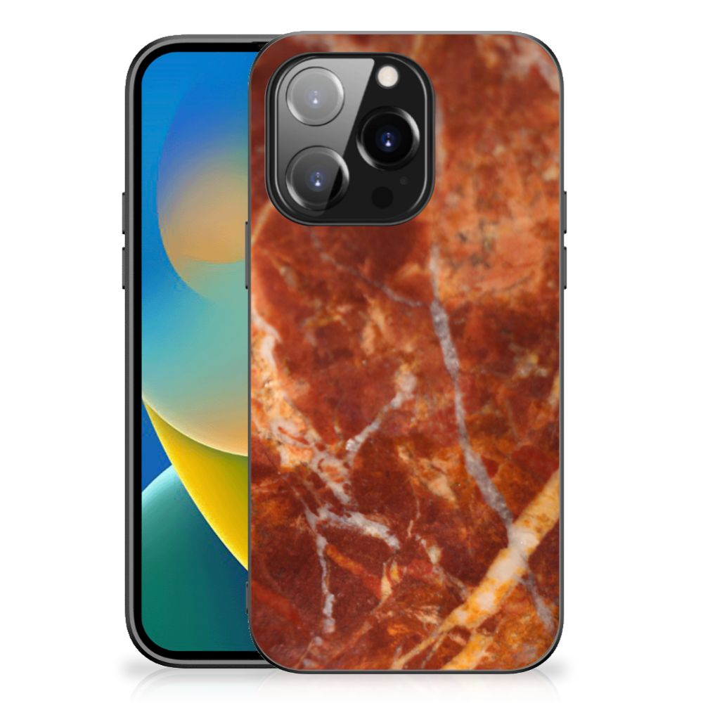 iPhone 14 Pro Marmeren Print Telefoonhoesje Marmer Bruin B2C Telecom