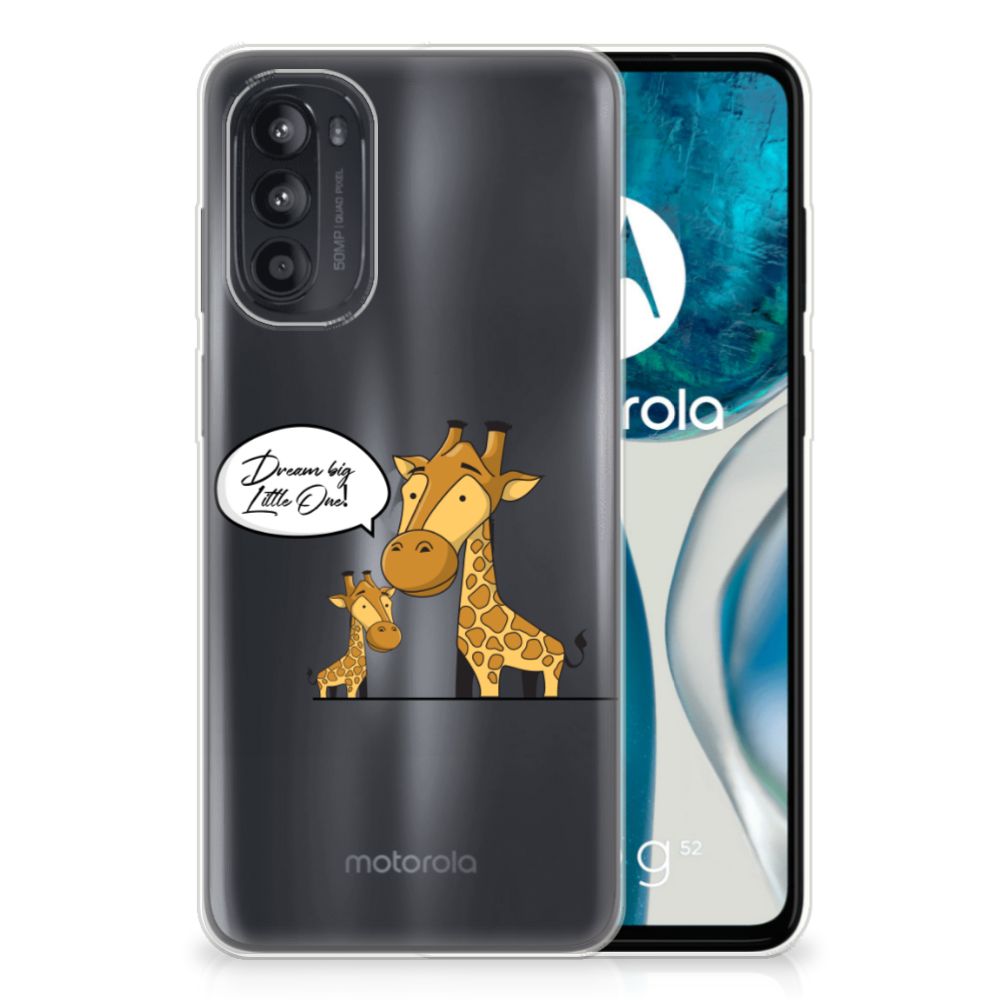 Motorola Moto G52/G82 Telefoonhoesje met Naam Giraffe