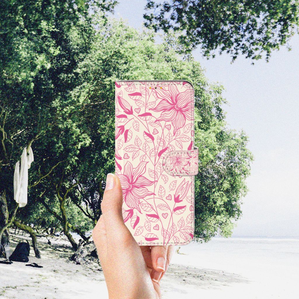 Samsung Galaxy M52 Hoesje Pink Flowers