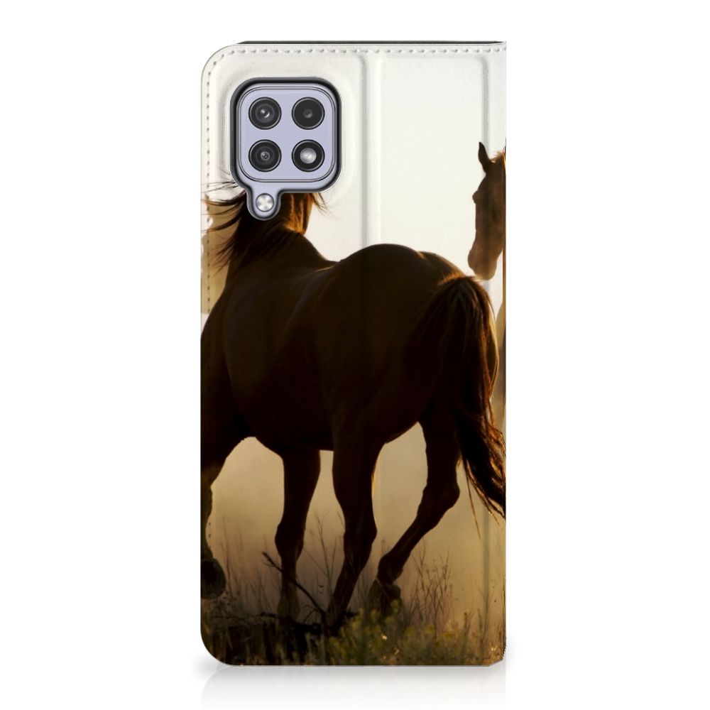 Samsung Galaxy A22 4G | M22 Hoesje maken Design Cowboy met paardenprint op een smartphonehoesje