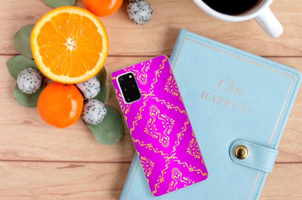 Siliconen Hoesje Samsung Galaxy S20 Plus Barok Roze B2C Telecom