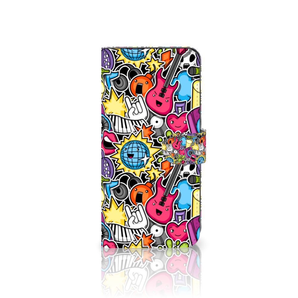 Motorola Moto G22 Wallet Case met Pasjes Punk Rock