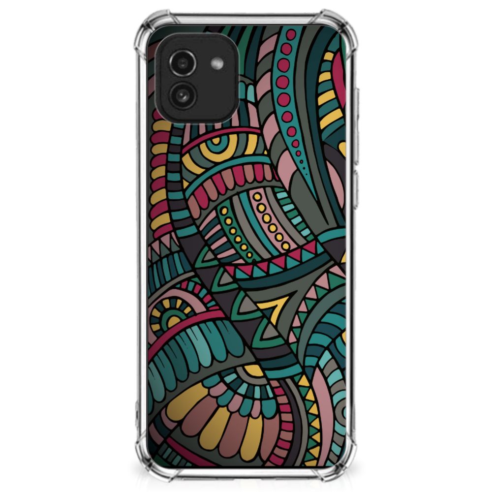 Samsung Galaxy A03 Doorzichtige Silicone Hoesje Aztec B2C Telecom