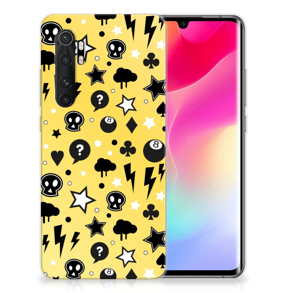 Silicone Back Case Xiaomi Mi Note 10 Lite Punk Geel