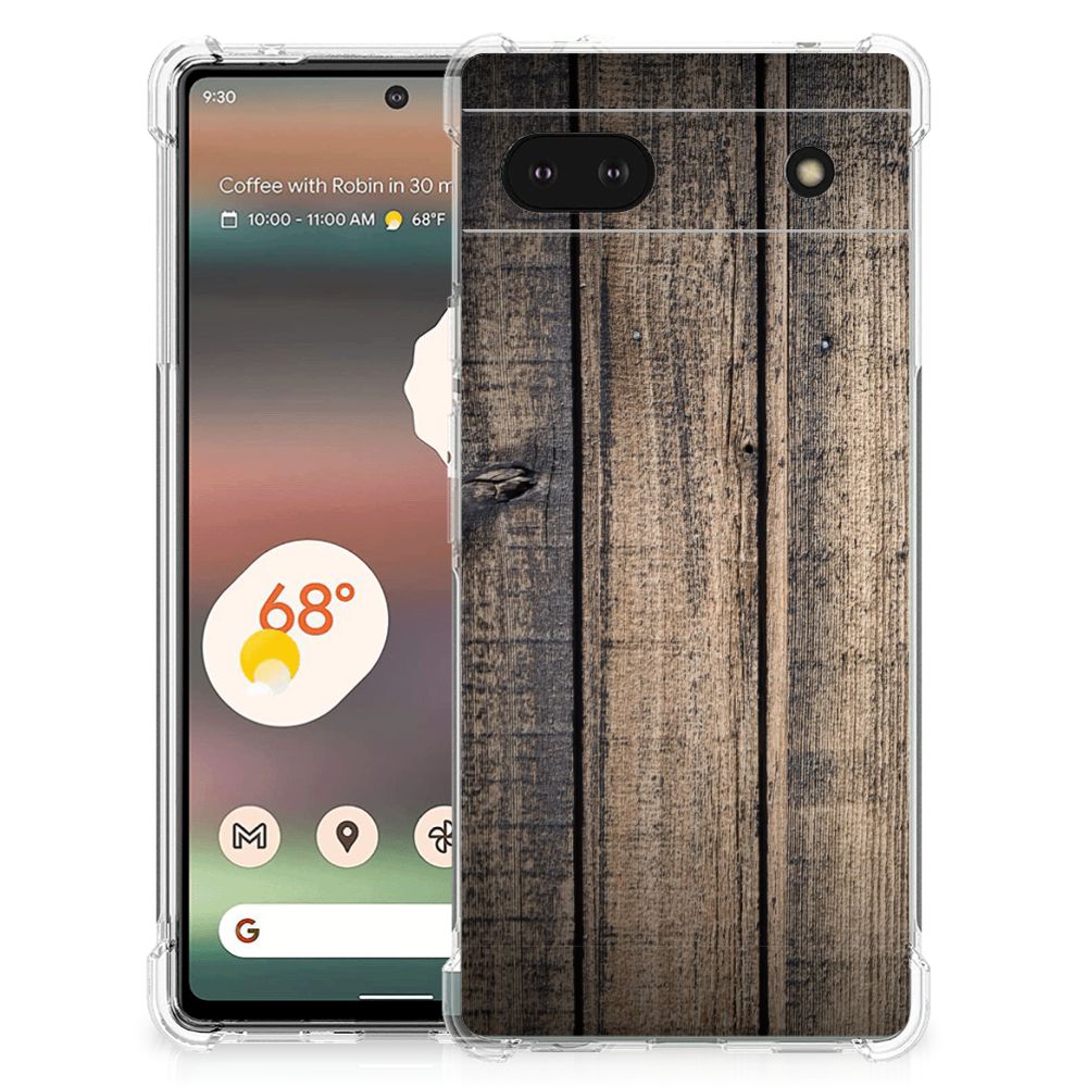 Google Pixel 6A Stevig Telefoonhoesje Steigerhout