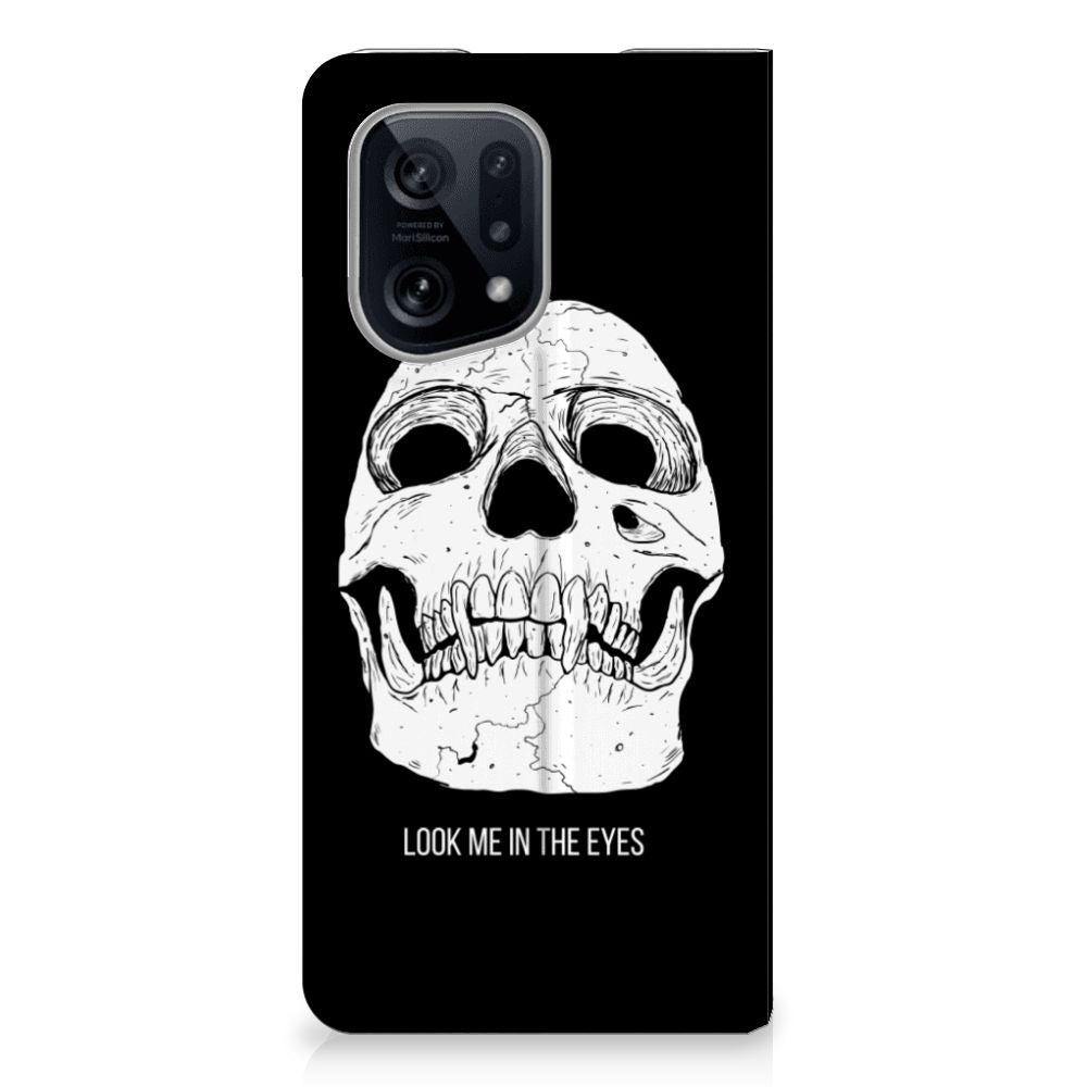 Mobiel BookCase OPPO Find X5 Skull Eyes - B2C Telecom