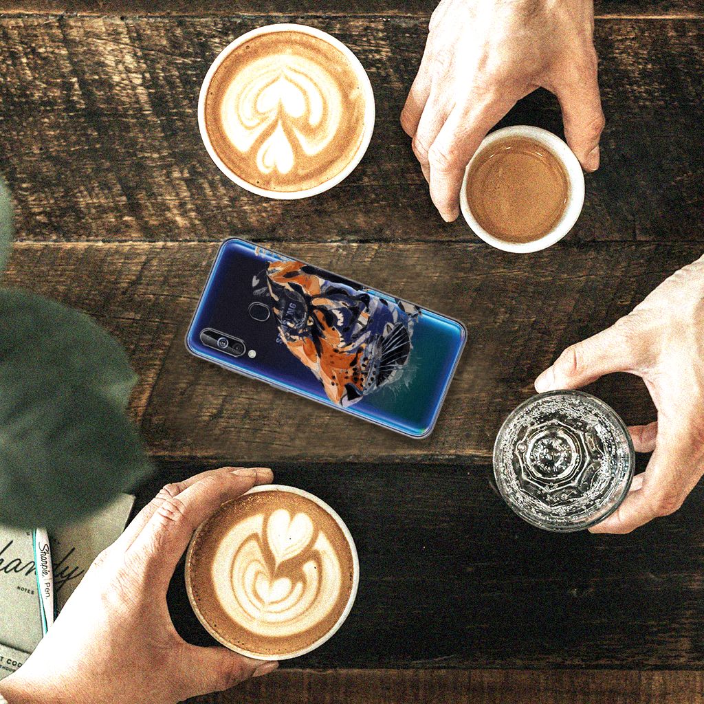 Hoesje maken Samsung Galaxy A60 Watercolor Tiger