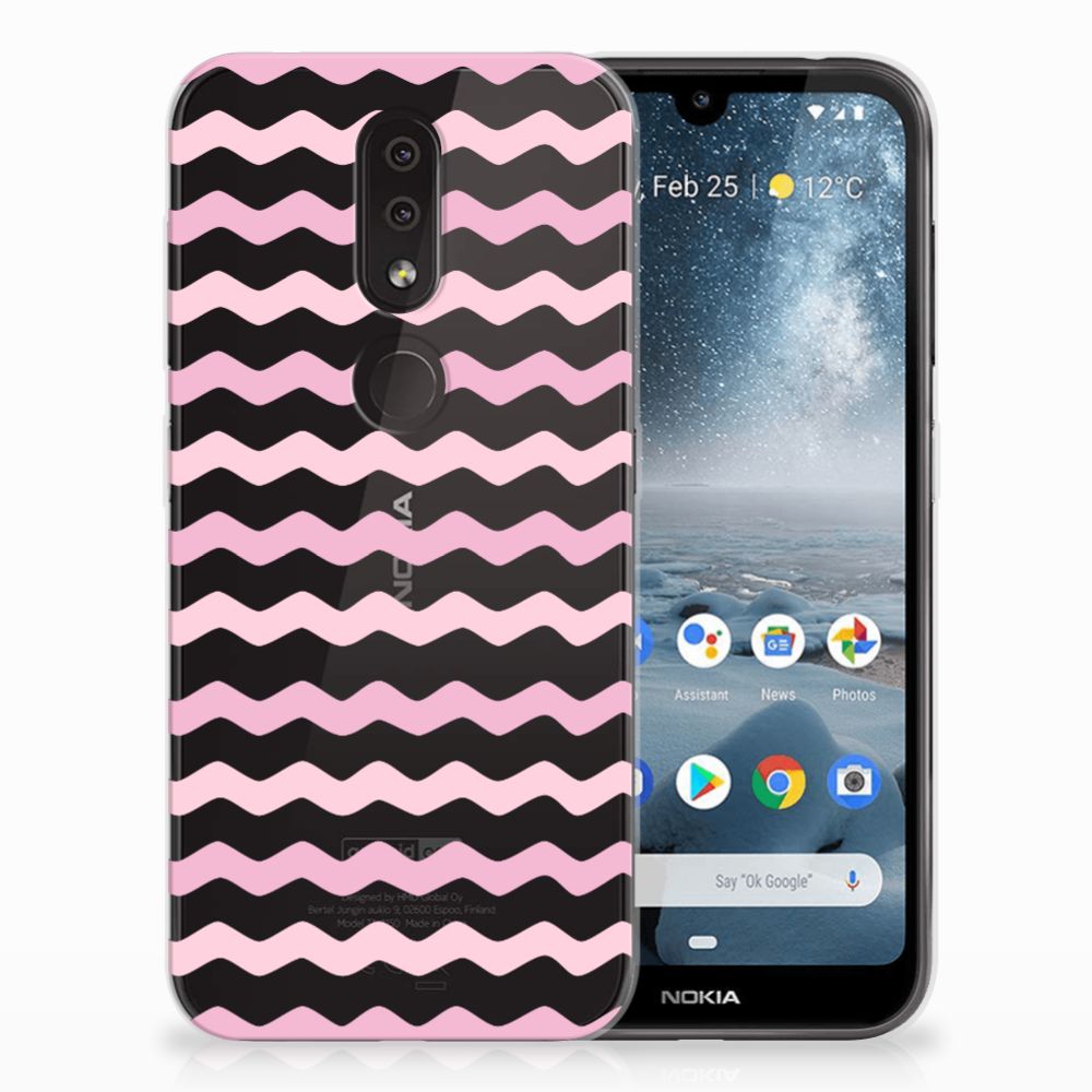 Nokia 4.2 TPU bumper Waves Roze