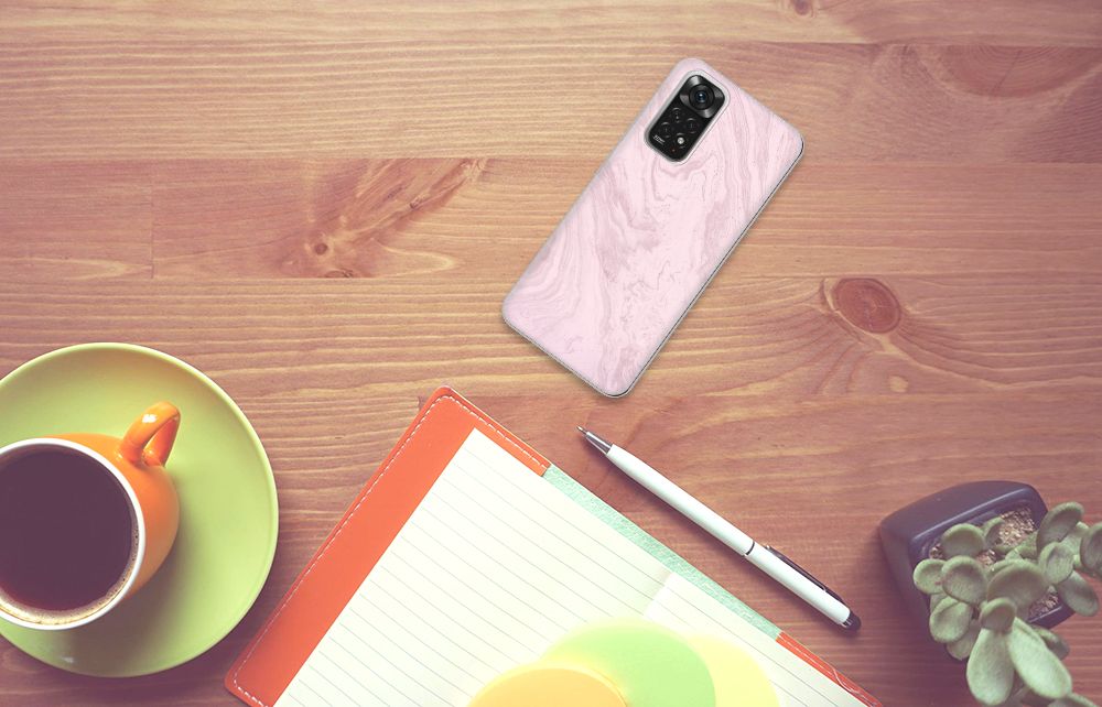 Xiaomi Redmi 10 | Redmi Note 11 4G TPU Siliconen Hoesje Marble Pink - Origineel Cadeau Vriendin