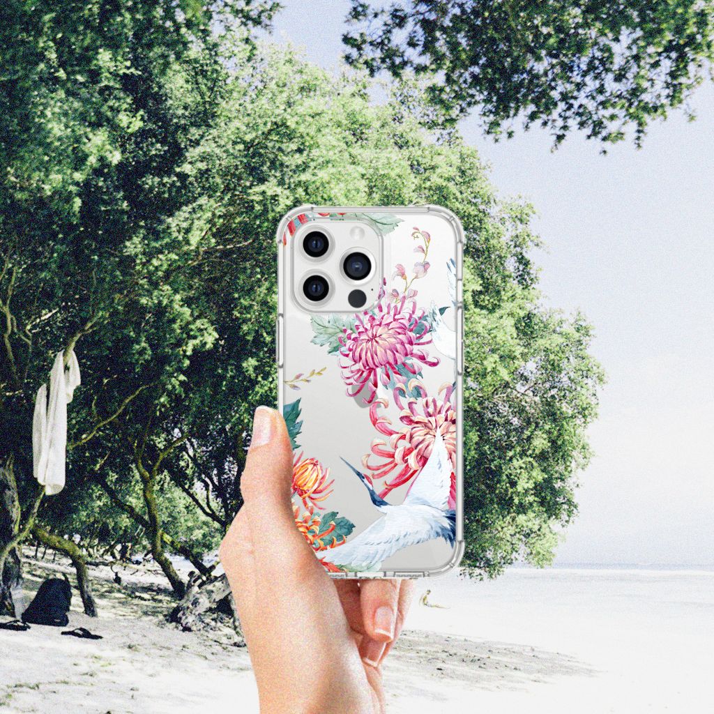 iPhone 13 Pro Max Case Anti-shock Bird Flowers - B2C Telecom