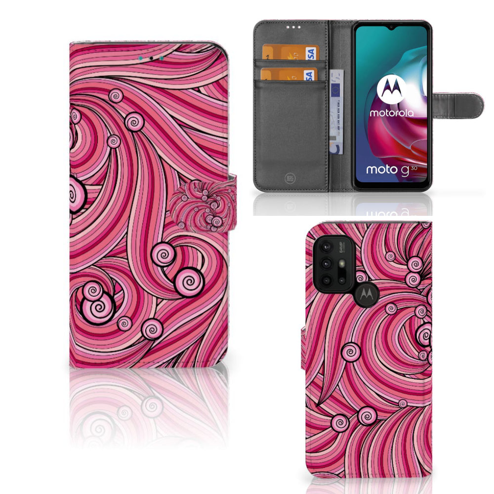 Motorola Moto G10 | G20 | G30 Hoesje Swirl Pink