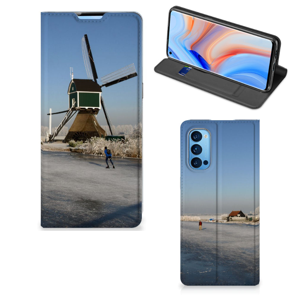 OPPO Reno4 Pro 5G Book Cover Schaatsers