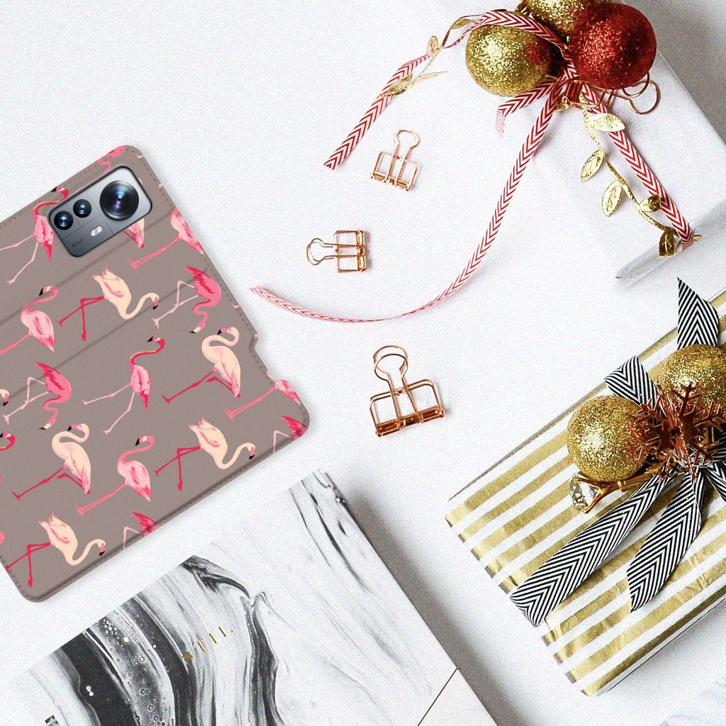 Xiaomi 12 Pro Hoesje maken Flamingo - B2C Telecom
